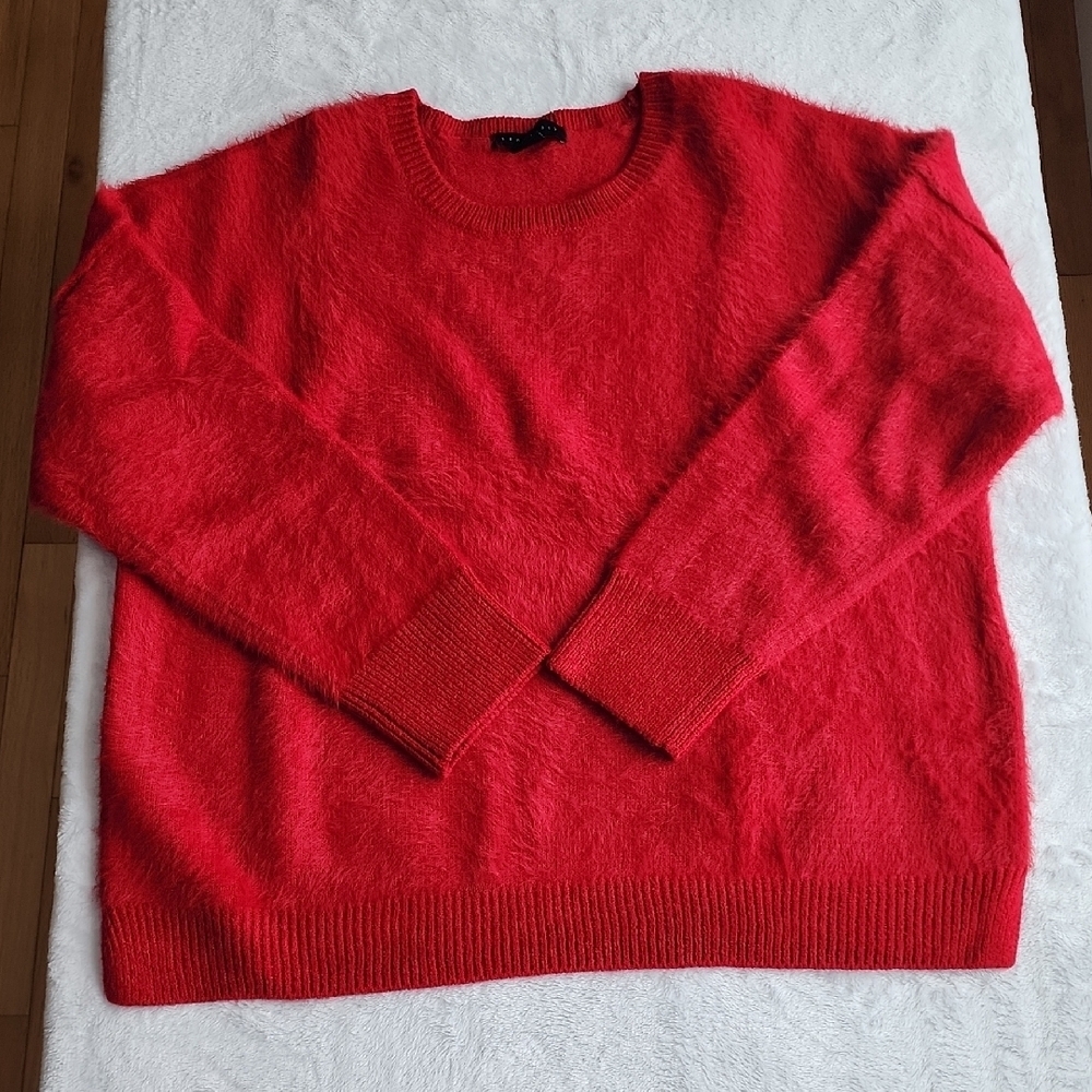 Sanctuary Vibrant Red Eyelash Sweater